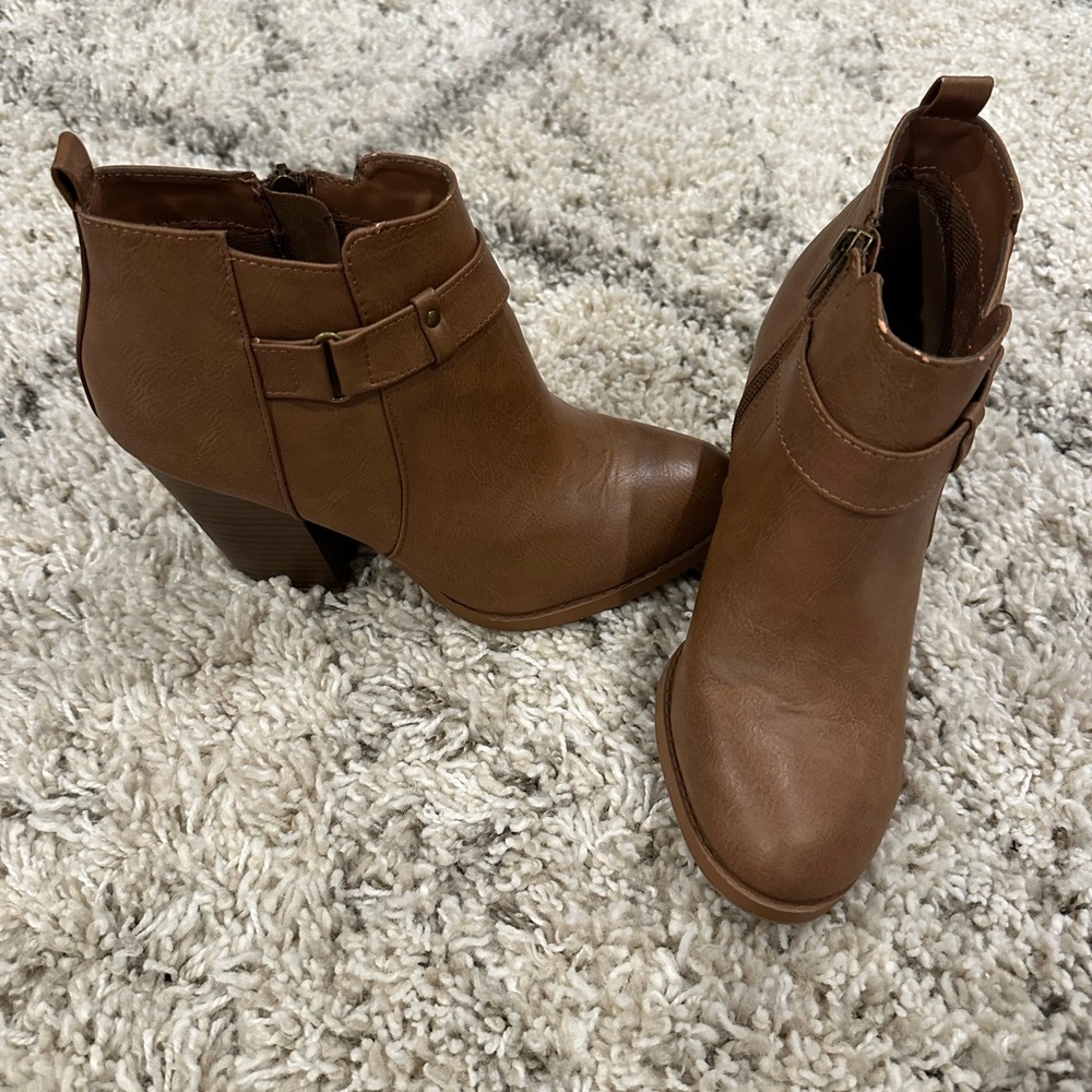 Charlotte Russe Tan Ankle Booties